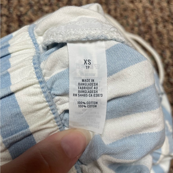 Aerie Cotton Blue and White Striped Shorts, Size XS - Picture 5 of 6